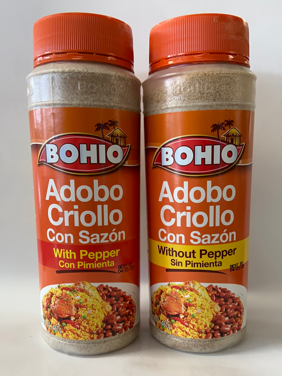 Adobo Criollo Con Sazon With Or Without Pepper Bohio 16 5 Oz – Bellins