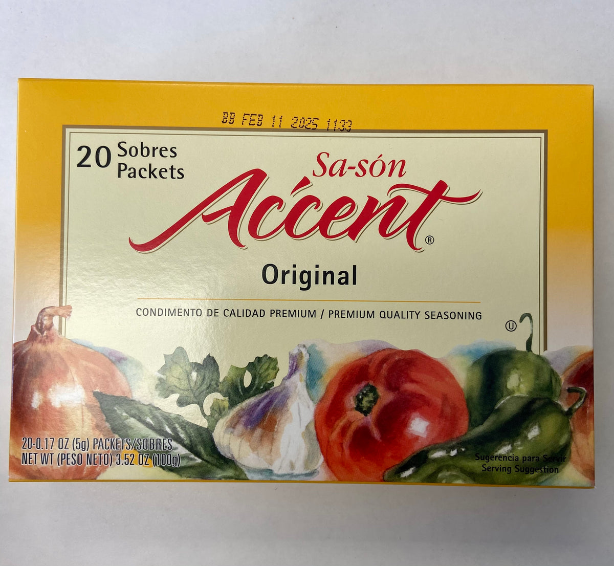 Sa-son Accent Seasoning, Original Flavor, 20 Packets (Pack of 18)