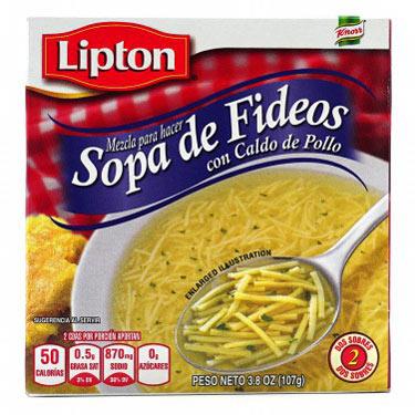 Sopas de Fideos, Lipton