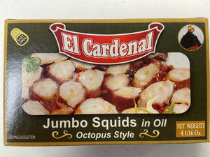 Jumbo Squids in Garlic Sauce and Oil, El Cardenal
