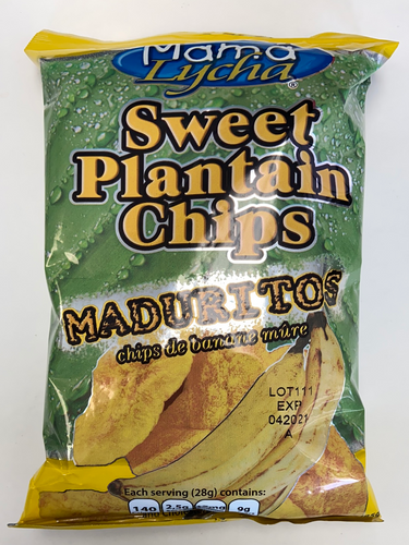 Plantain Chips, Green, Sweet, or Sweet with Chile, Mama Lycha