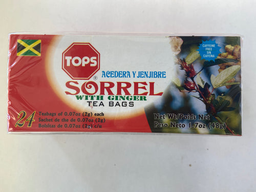 Tea, Bissy, Peppermint, or Sorrel with Ginger, Tops