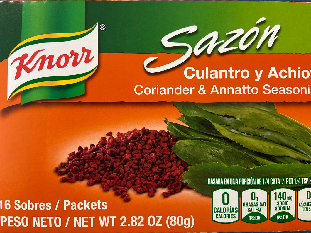 Sazon, Culantro y Achiote, Knorr 16 Packets