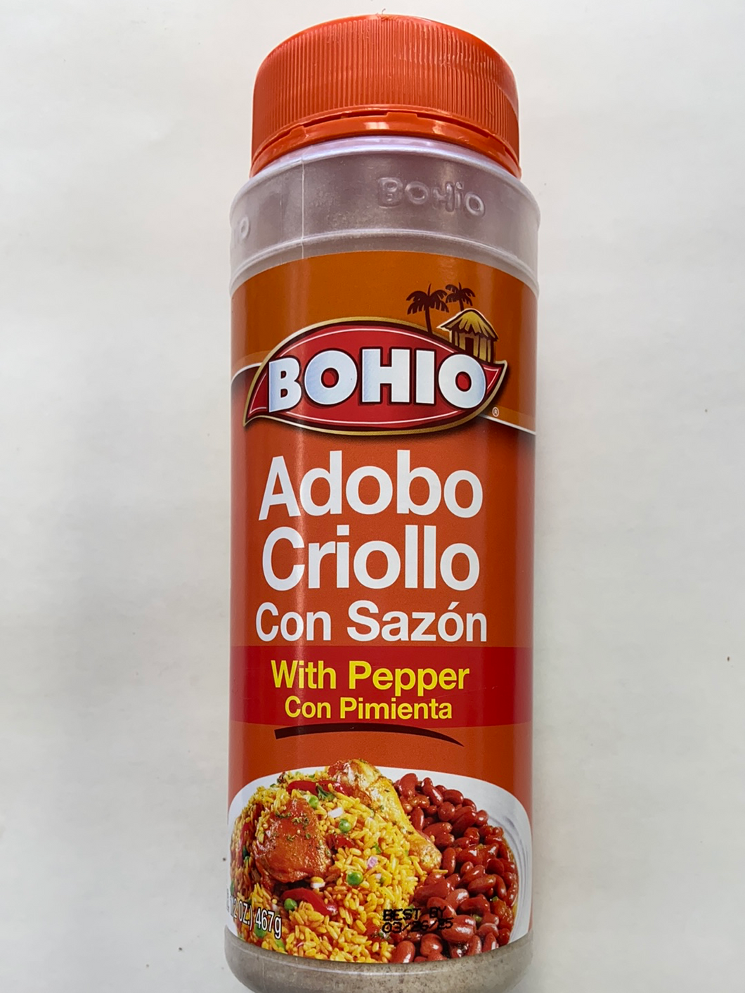 Adobo Criollo Con Sazon with or without pepper, Bohio 16.5 oz