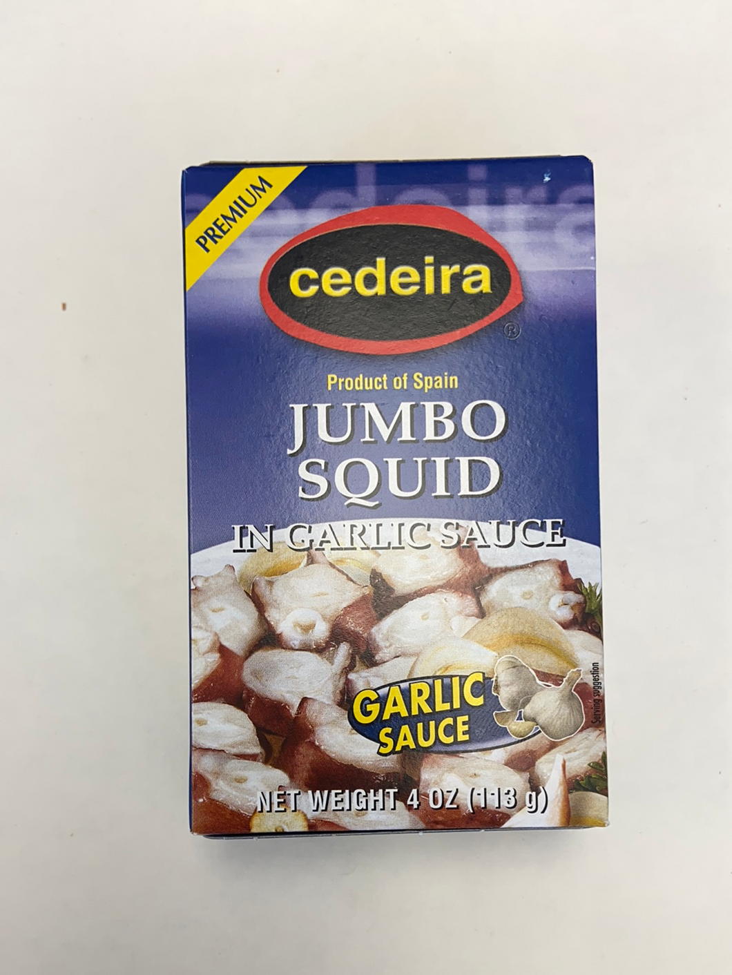 Jumbo Squids in Garlic Sauce,  Cedeira, 4oz
