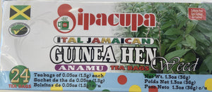 Tea, Guinea Hen Weed, Moringa, Guava Leaf, Blue Vervain, Neem Leaf, Sipacupa